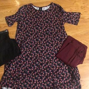 Floral Tunic with navy background